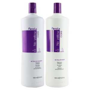 Fanola No Yellow 1000 ml Silbershampoo & 1000 ml Maske