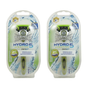 Wilkinson Sword Hydro 5 Sensitiv 2 x 1 Rasierer + Klinge Herren Rasierer
