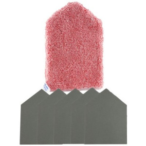 Jöst Mikrofaser Handschuh mit 5 Crusty Pads CY Penta Rot 5 Eck