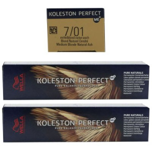 Wella Koleston 2 x 60 ml 7/01 mittelblond natur asch