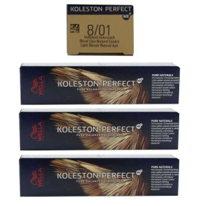 Wella Koleston 3 x 60 ml 8/01 helllblond natur asch