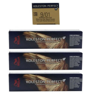 Wella Koleston 3 x 60 ml 9/01 lichtblond natur asch