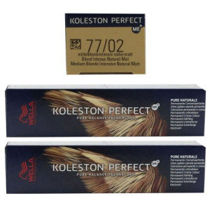 Wella Koleston 2 x 60 ml 77/02 mittelblond intensiv natur matt