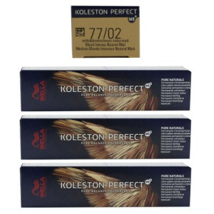 Wella Koleston 3 x 60 ml 77/02 mittelblond intensiv natur matt