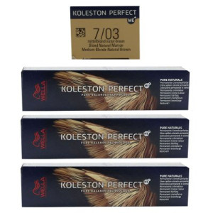 Wella Koleston 3 x 60 ml 7/03 mittelblond natur gold