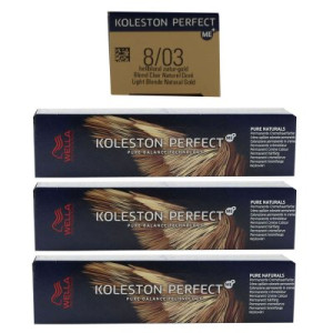 Wella Koleston 3 x 60 ml 8/03 hellblond natur gold