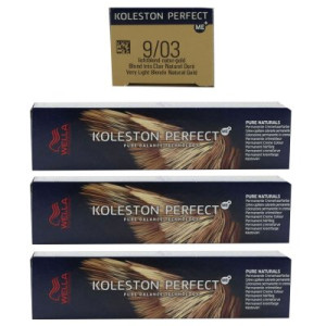 Wella Koleston 3 x 60 ml 9/03 lichtblond natur gold