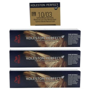 Wella Koleston 3 x 60 ml 10/03 hell lichtblond naturgold