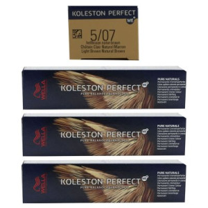 Wella Koleston 3 x 60 ml 5/07 hellbraun natur braun