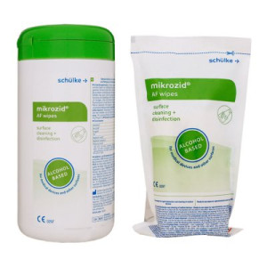 Schülke mikrozid AF wipes Desinfektionstücher 150 Stück Dose & 150 Stück Refill