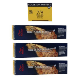 Wella Koleston 3 x 60 ml 2/8 blauschwarz