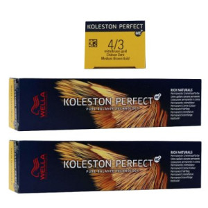 Wella Koleston 2 x 60 ml 4/3 mittelbraun gold