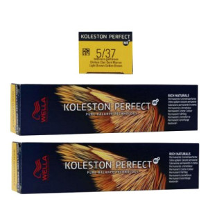 Wella Koleston 2 x 60 ml 5/37 hellbraun gold braun