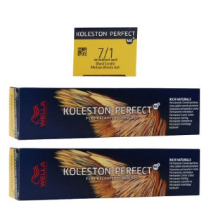 Wella Koleston 2 x 60 ml 7/1 mittelblond asch