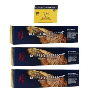 Wella Koleston 3 x 60 ml 7/1 mittelblond asch
