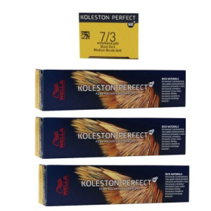 Wella Koleston 3 x 60 ml 7/3 mittelblond gold