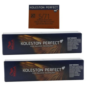 Wella Koleston 2 x 60 ml 5/71 hellbraun braun asch