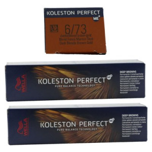 Wella Koleston 2 x 60 ml 6/73 dunkelblond braun gold