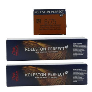 Wella Koleston 2 x 60 ml 6/75 dunkelblond braun mahagoni