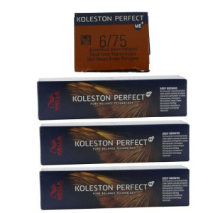 Wella Koleston 3 x 60 ml 6/75 dunkelblond braun mahagoni
