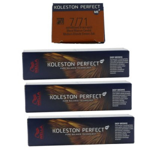 Wella Koleston 3 x 60 ml 7/71 mittelblond braun asch