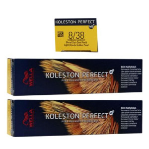 Wella Koleston 2 x 60 ml 8/38 hellblond gold pearl