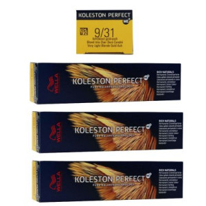 Wella Koleston 3 x 60 ml 9/31 lichtblond gold asch