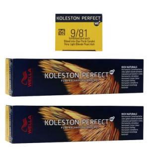 Wella Koleston 2 x 60 ml 9/81 lichtblond pearl asch