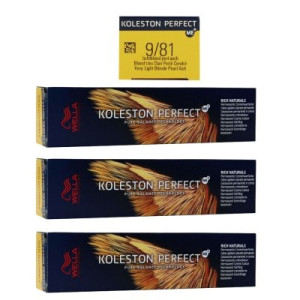 Wella Koleston 3 x 60 ml 9/81 lichtblond pearl asch
