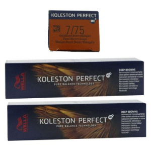 Wella Koleston 2 x 60 ml 7/75 mittelblond braun mahagoni