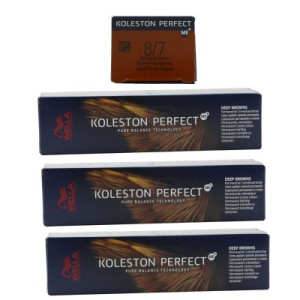 Wella Koleston 3 x 60 ml 8/7 hellblond braun
