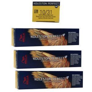 Wella Koleston 3 x 60 ml 10/31 hell lichtblond gold asch