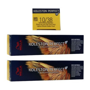 Wella Koleston 2 x 60 ml 10/38 hell lichtblond gold pearl