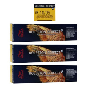 Wella Koleston 3 x 60 ml 10/95 hell lichtblond cendre mahagoni