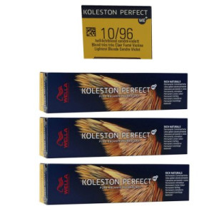 Wella Koleston 3 x 60 ml 10/96 hell lichtblond cendre violett