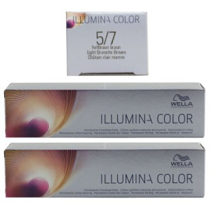 Wella Illumina 2 x 60 ml 5/7 hellbraun braun