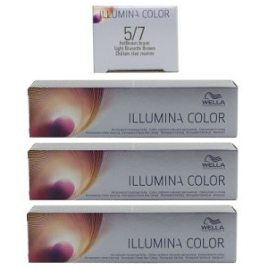 Wella Illumina 3 x 60 ml 5/7 hellbraun braun