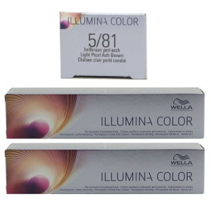 Wella Illumina 2 x 60 ml 5/81 hellbraun perl asch