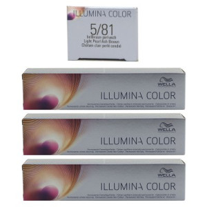 Wella Illumina 3 x 60 ml 5/81 hellbraun perl asch