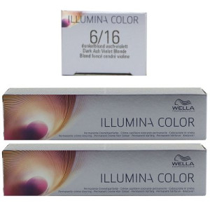 Wella Illumina 2 x 60 ml 6/16 dunkelblond asch violett