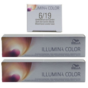 Wella Illumina 2 x 60 ml 6/19 dunkelblond asch cendre