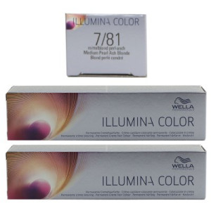 Wella Illumina 2 x 60 ml 7/81 mittelblond perl asch