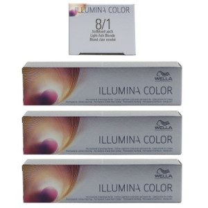 Wella Illumina 3 x 60 ml 8/1 hellblond asch