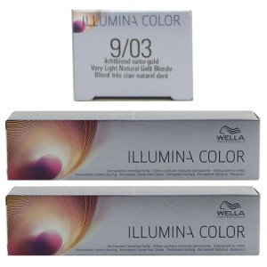 Wella Illumina 2 x 60 ml 9/03 lichtblond natur gold
