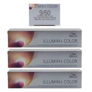 Wella Illumina 3 x 60 ml 9/60 lichtblond violett natur