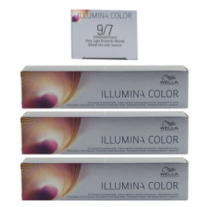 Wella Illumina 3 x 60 ml 9/7 lichtblond braun