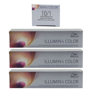Wella Illumina 3 x 60 ml 10/1 hell lichtblond asch