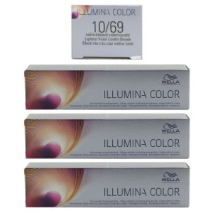 Wella Illumina 3 x 60 ml 10/69 hell lichtblond violett cendre