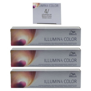 Wella Illumina 3 x 60 ml 4/ mittelbraun