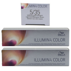 Wella Illumina 2 x 60 ml 5/35 hellbraun gold mahagoni